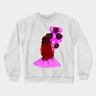 back side pose balloons Crewneck Sweatshirt